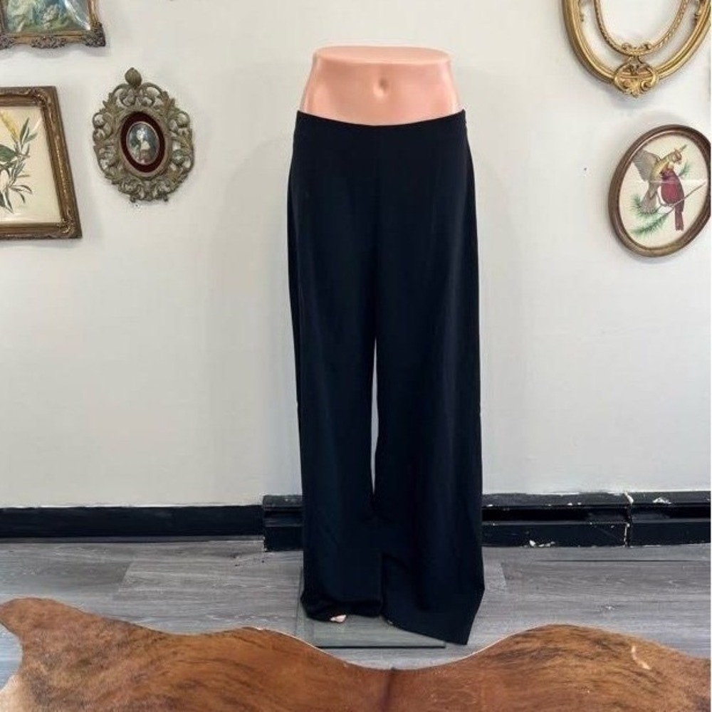 Piazza Sempione Black Wide Leg Trousers Made in Italy Vintage Y2K